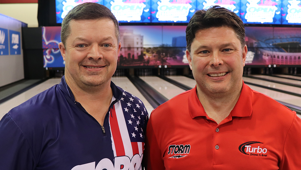 Newt McClellan and Dan Higgins Jr. at the 2025 USBC Open Championships